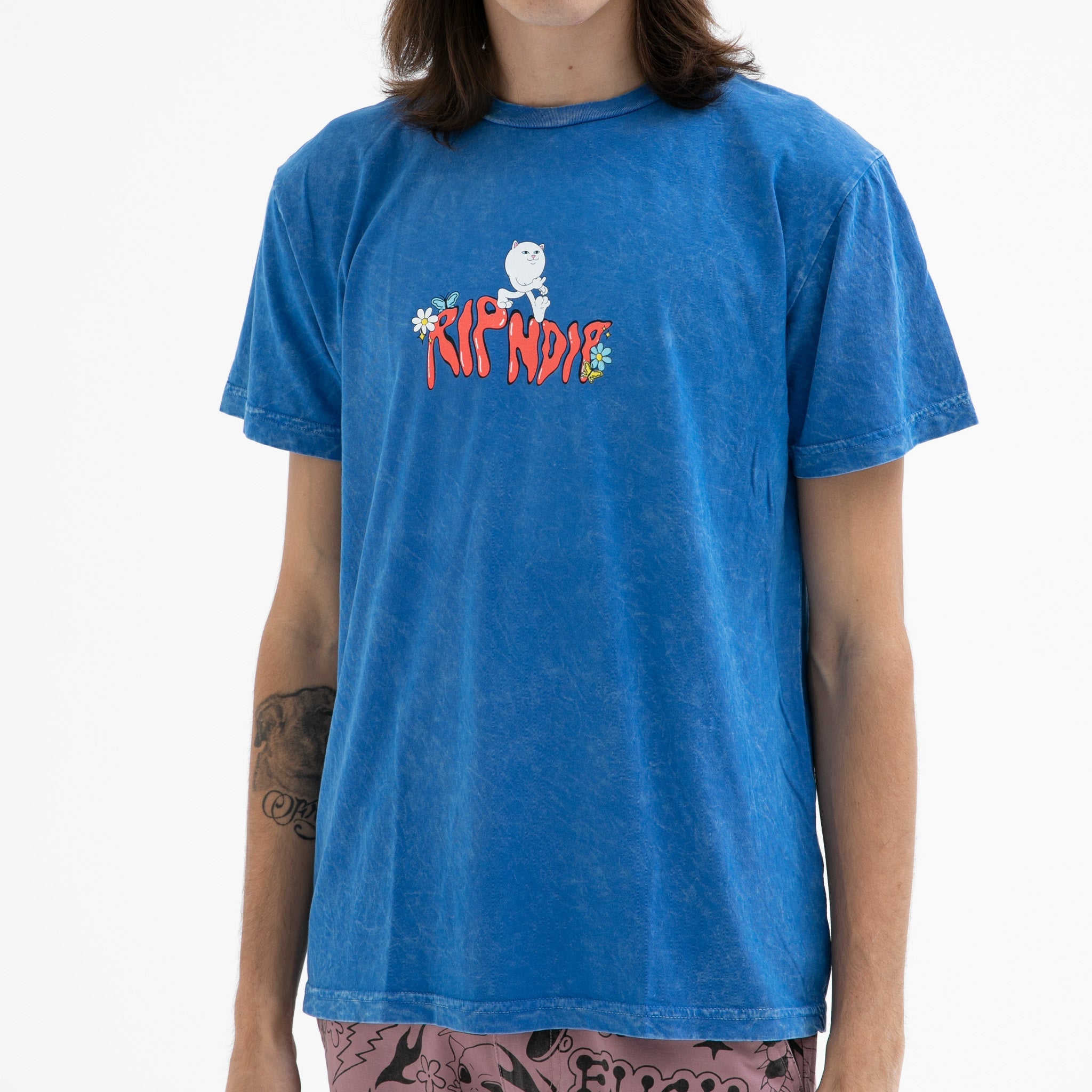 RIPNDIP Dont Trip Tee (Cornflower Blue Mineral Wash)