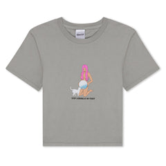 RIPNDIP Mirror Mirror Cropped Baby Tee (Grey)