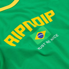RIPNDIP Brazil Cropped Ringer Tee (Green/Yellow)
