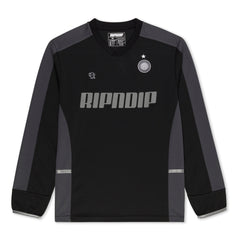 RIPNDIP RIPNDIP FC Long Sleeve Soccer Jersey (Black / Charcoal)