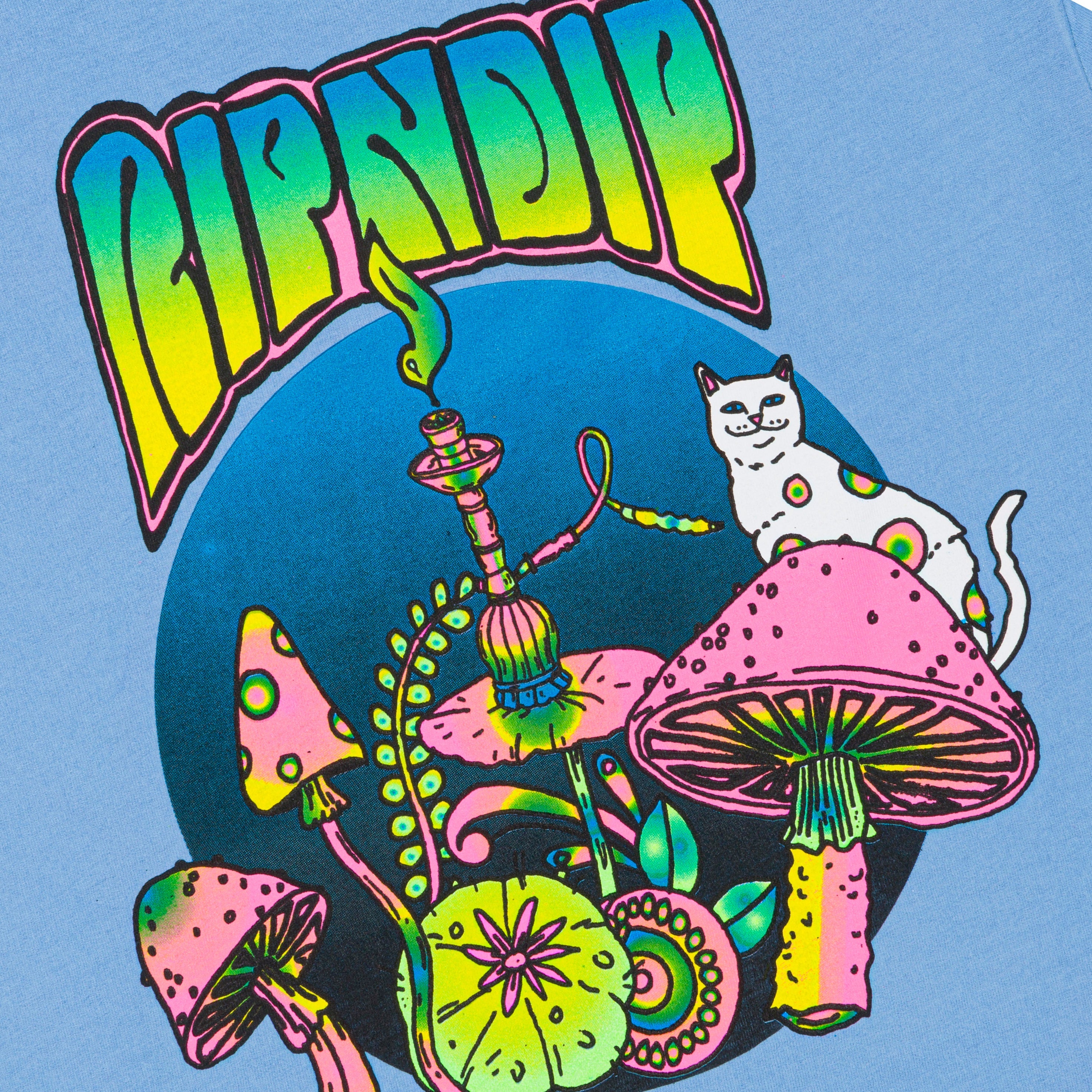 RIPNDIP Psychedelic Cropped Baby Tee (Cornflower Blue )