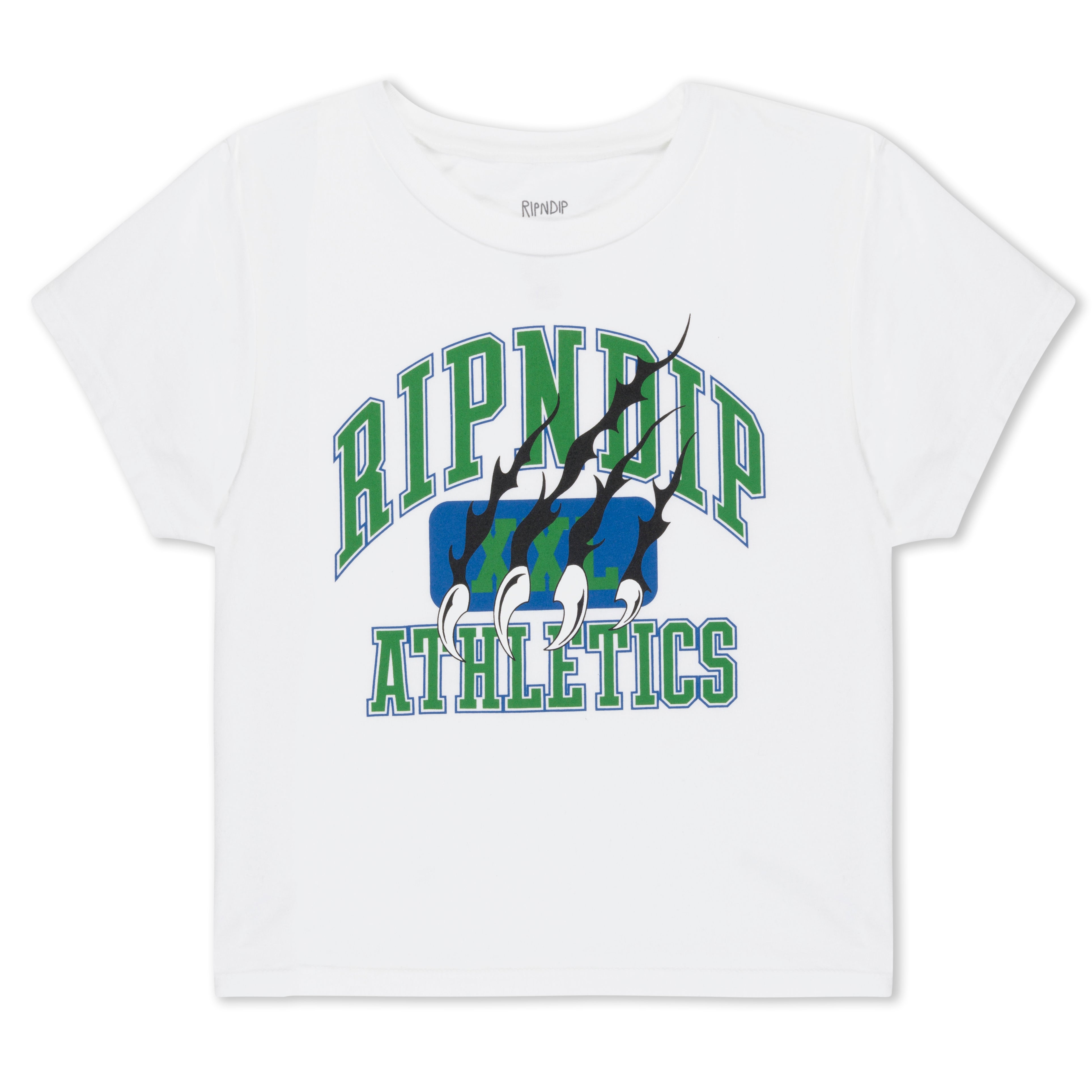 RIPNDIP Ripndip Athletics Cropped Baby Tee (White)