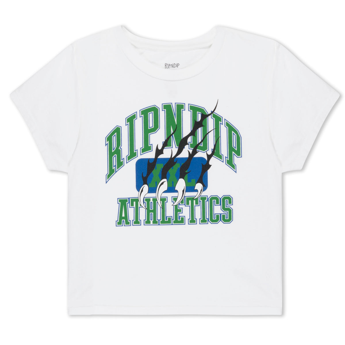 RIPNDIP Ripndip Athletics Cropped Baby Tee (White)