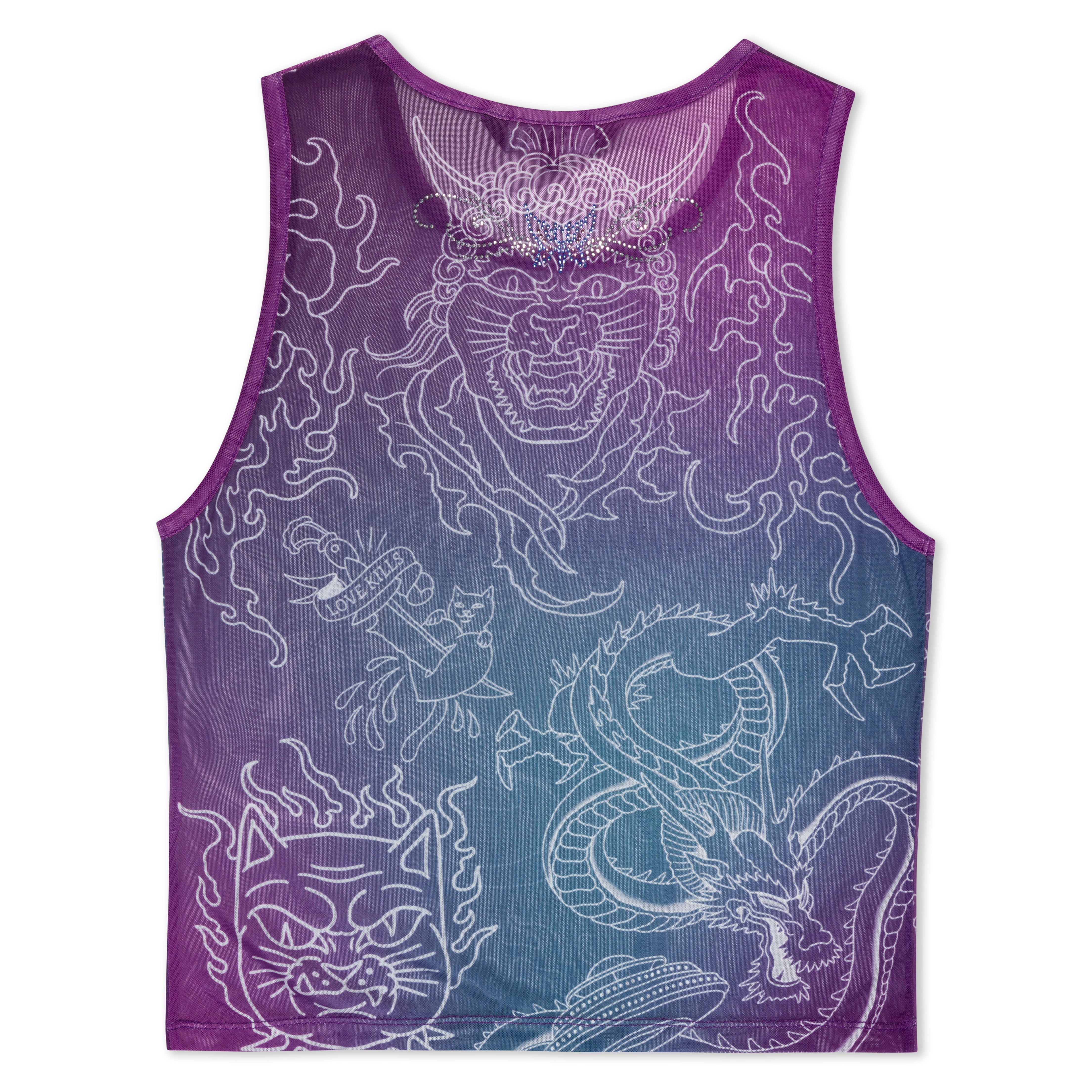 RIPNDIP Trace Mesh Cropped Tank (Multi)