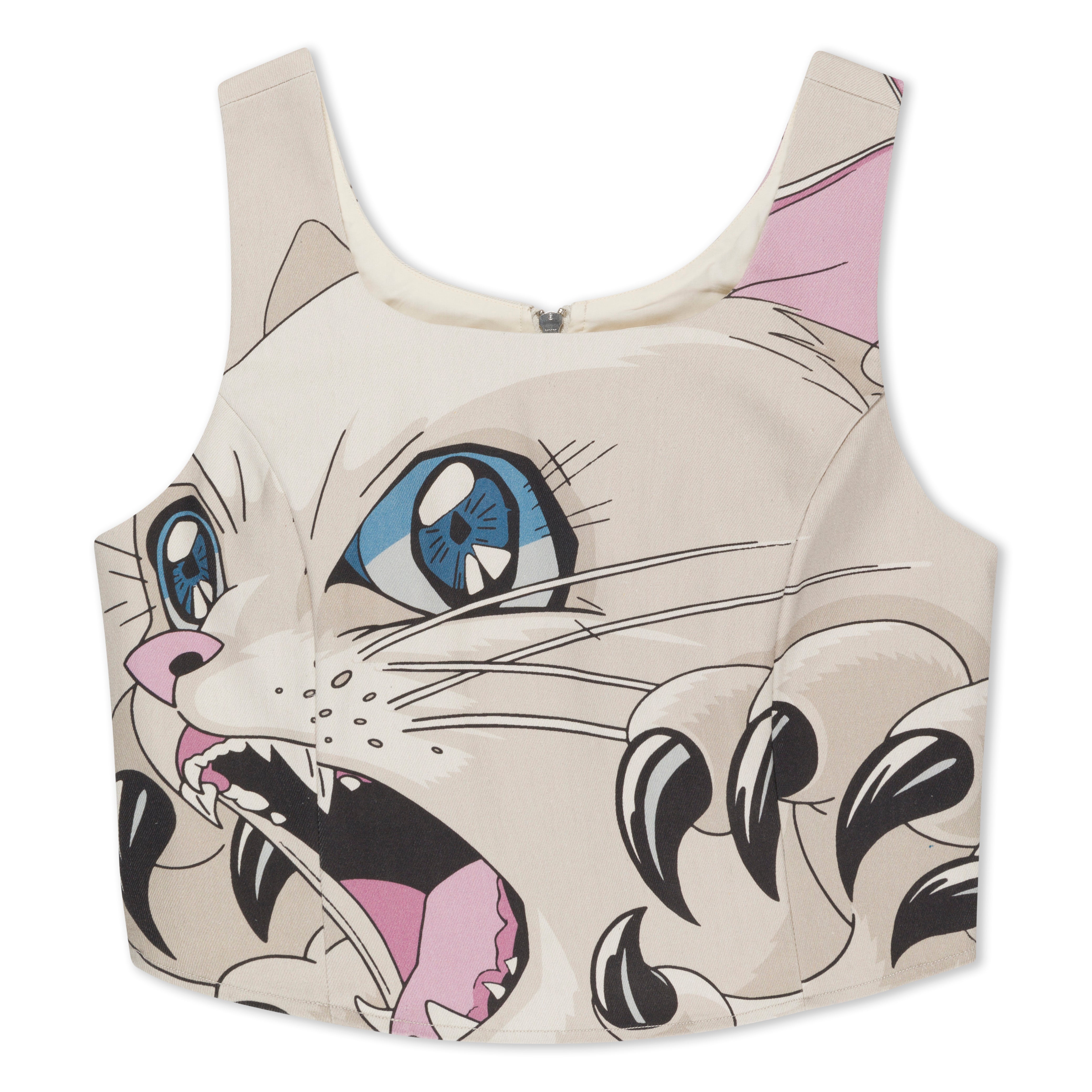 RIPNDIP Metal Claw Corset Top (Bone)