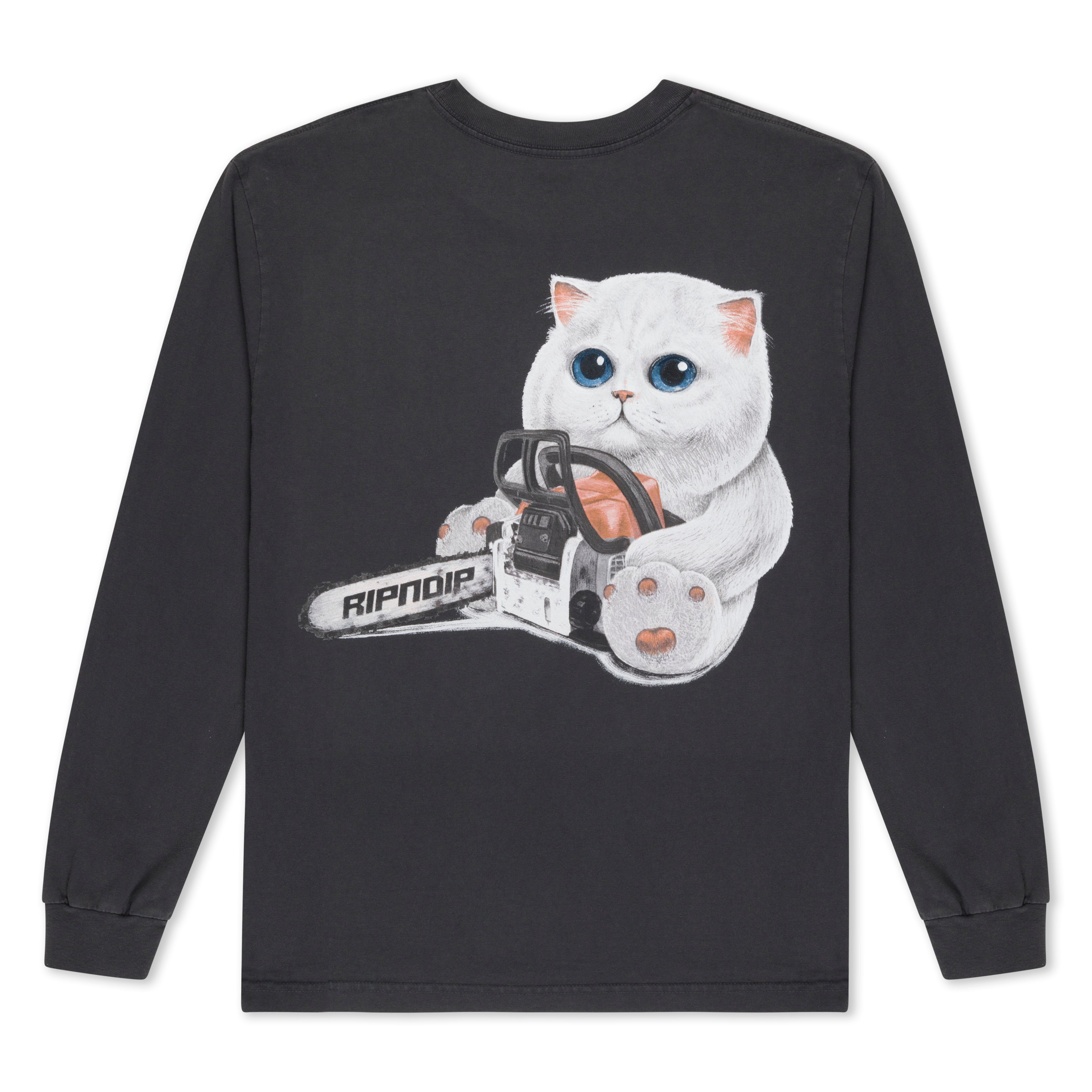 RIPNDIP Find Out Long Sleeve (Charcoal Vintage Wash)