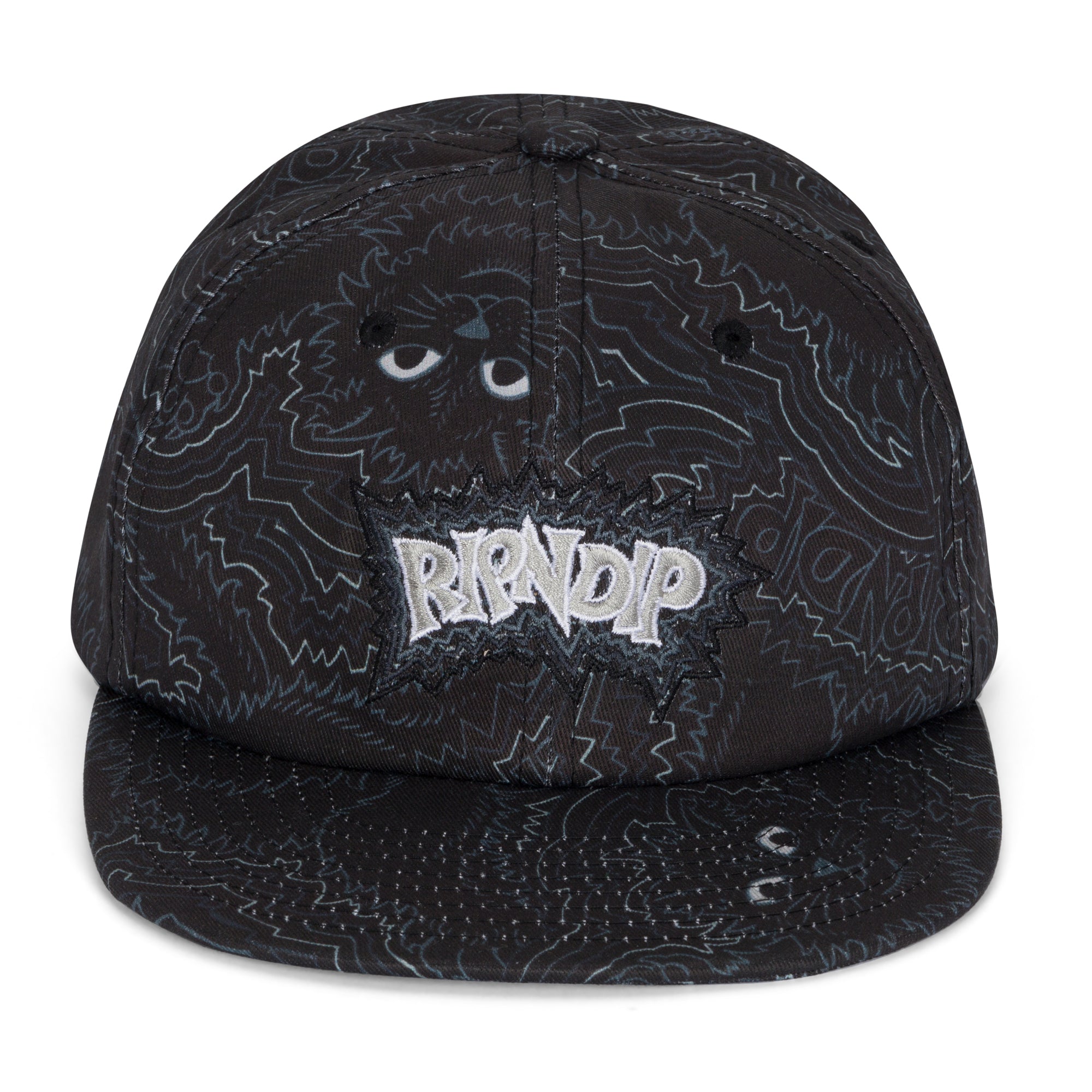 RIPNDIP Big Pussy Energy 6 Panel Hat (Black)