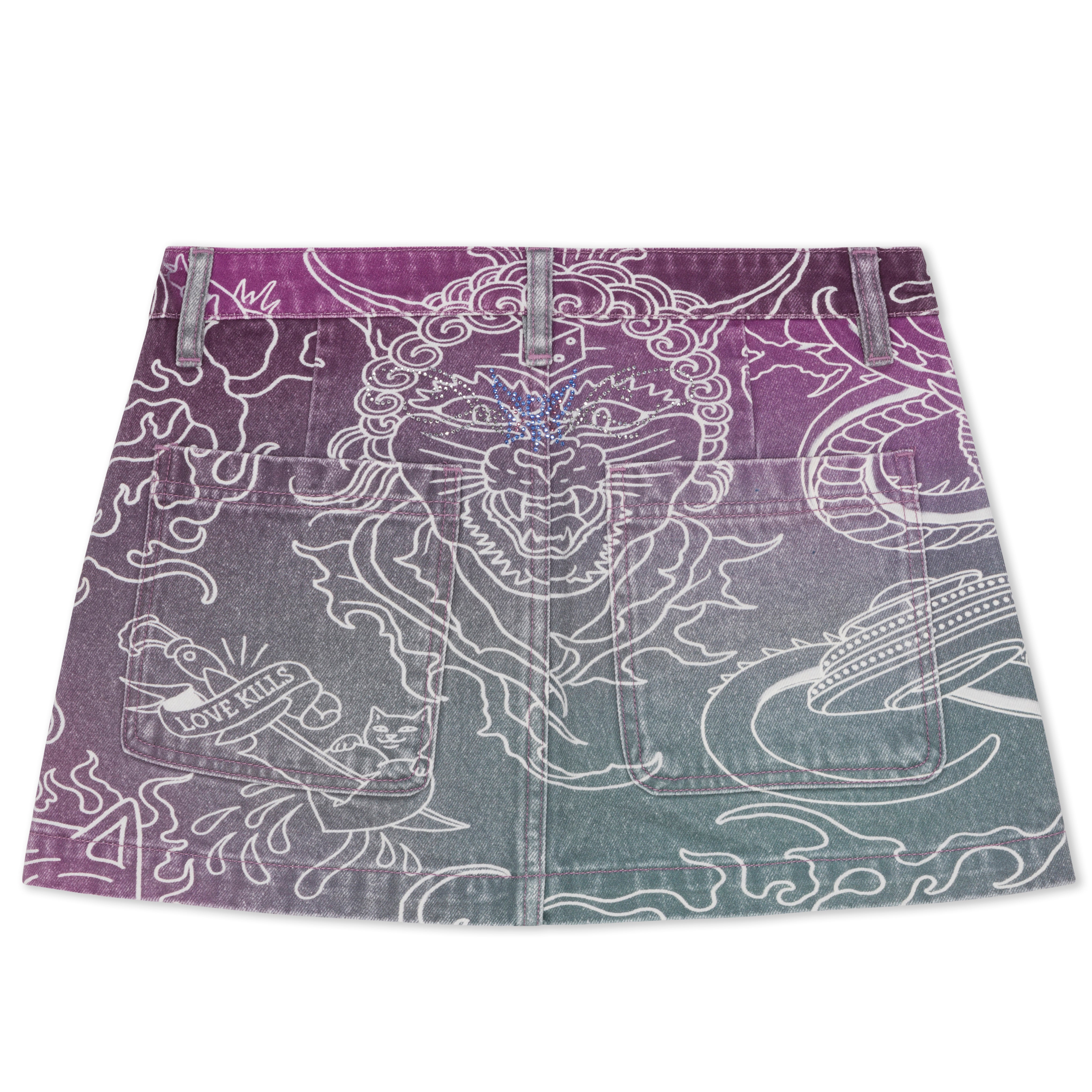 RIPNDIP Trace Denim Skirt (Multi)