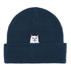 RIPNDIP Lord Nermal Waffle Knit Beanie (Navy)