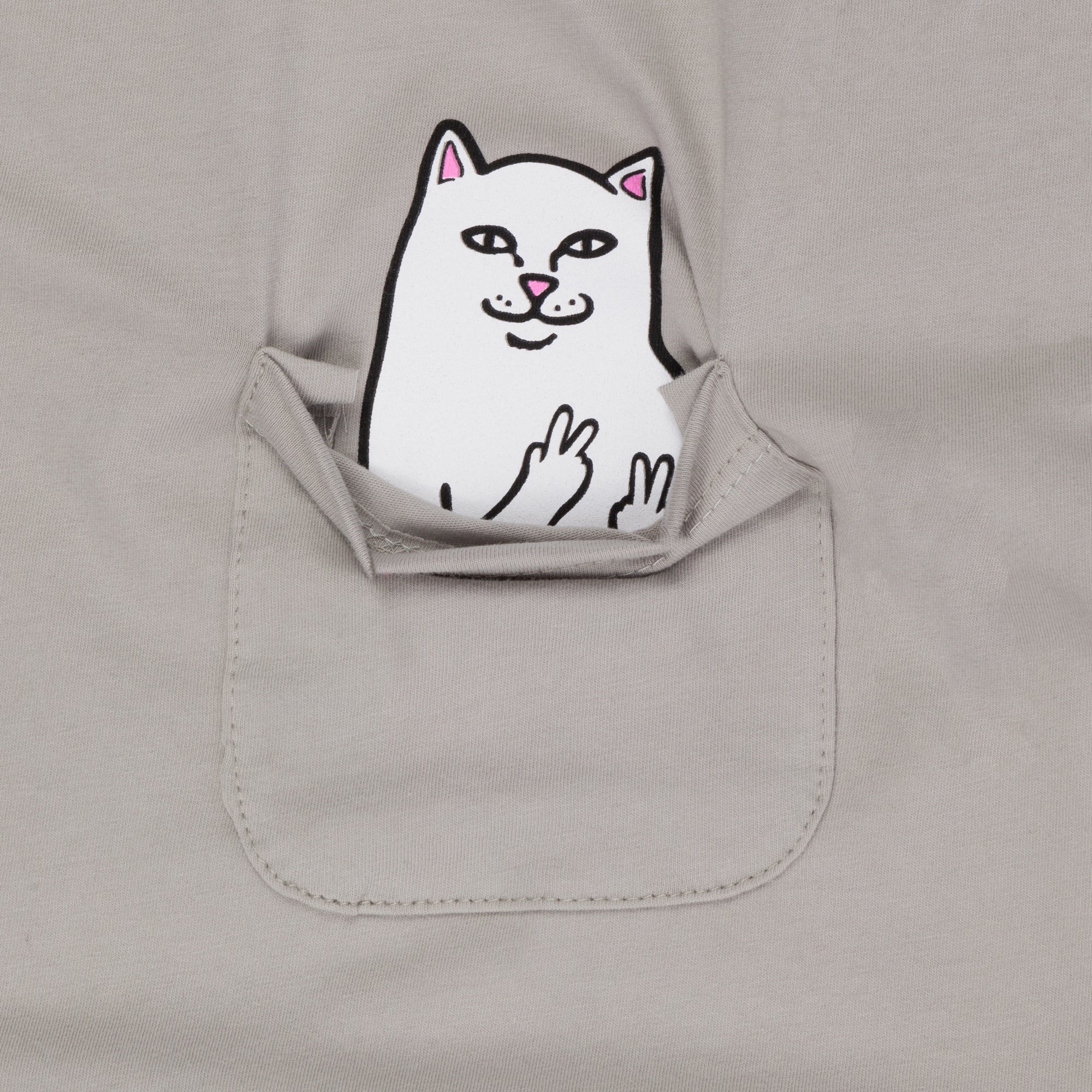 RIPNDIP Lord Nermal Peace Pocket Tee (Grey)