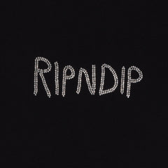 RIPNDIP OG RIPNDIP Cropped Rhinestone Tank (Black)