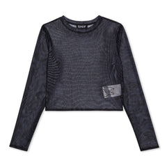 RIPNDIP Hypnotic Crop Mesh Long Sleeve (Black)