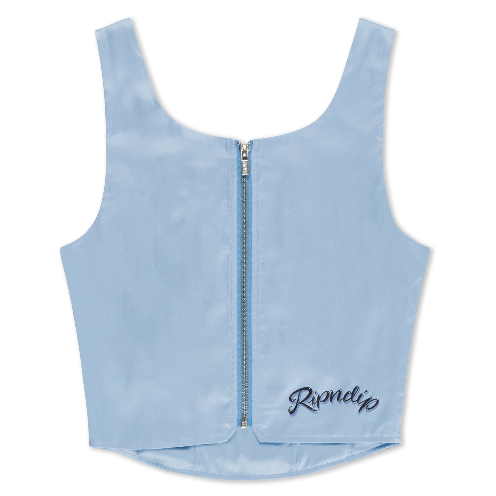 RIPNDIP Sprinkles Satin Corset Top (Light Blue)