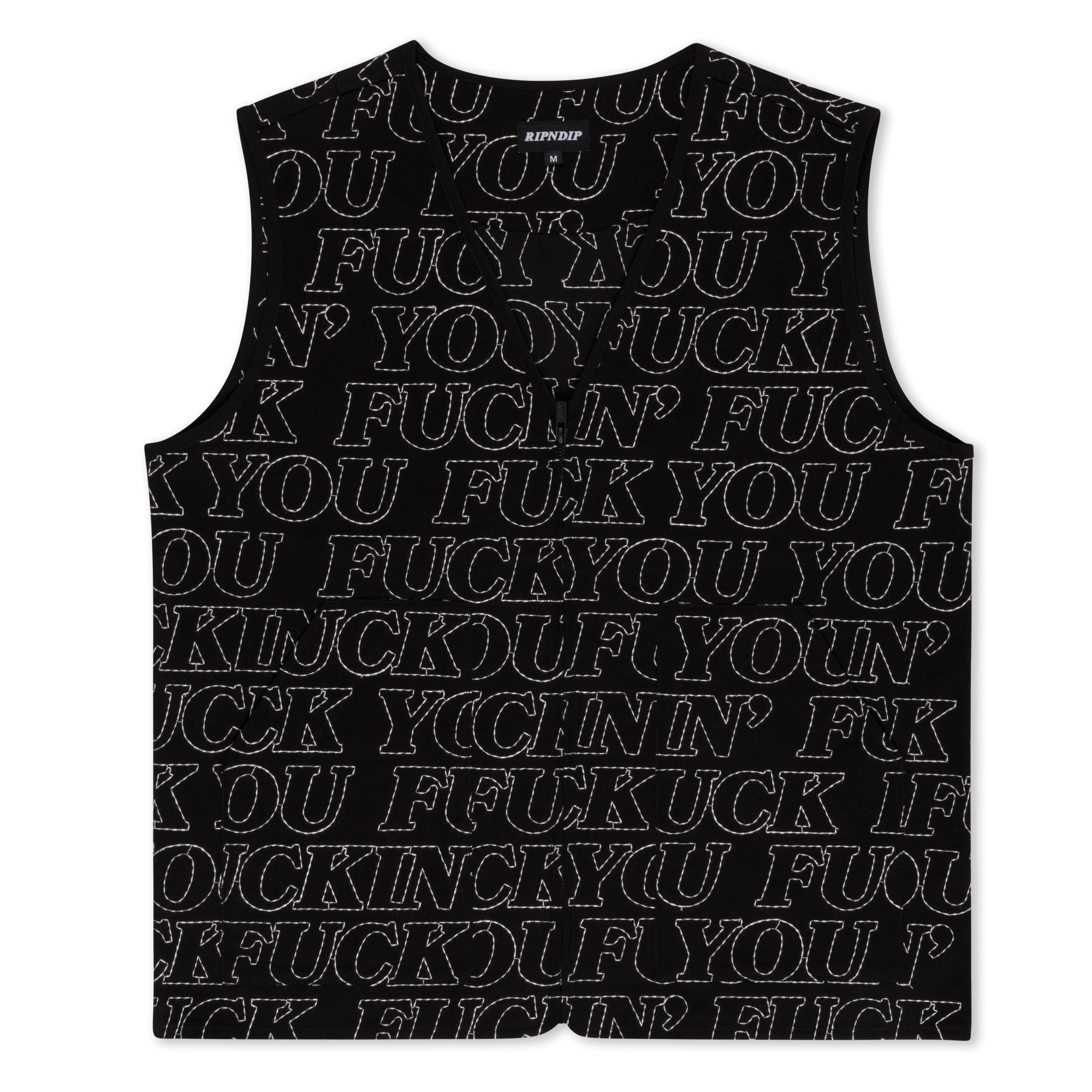 RIPNDIP Fuckin Fuck Quilted Vest (Black)