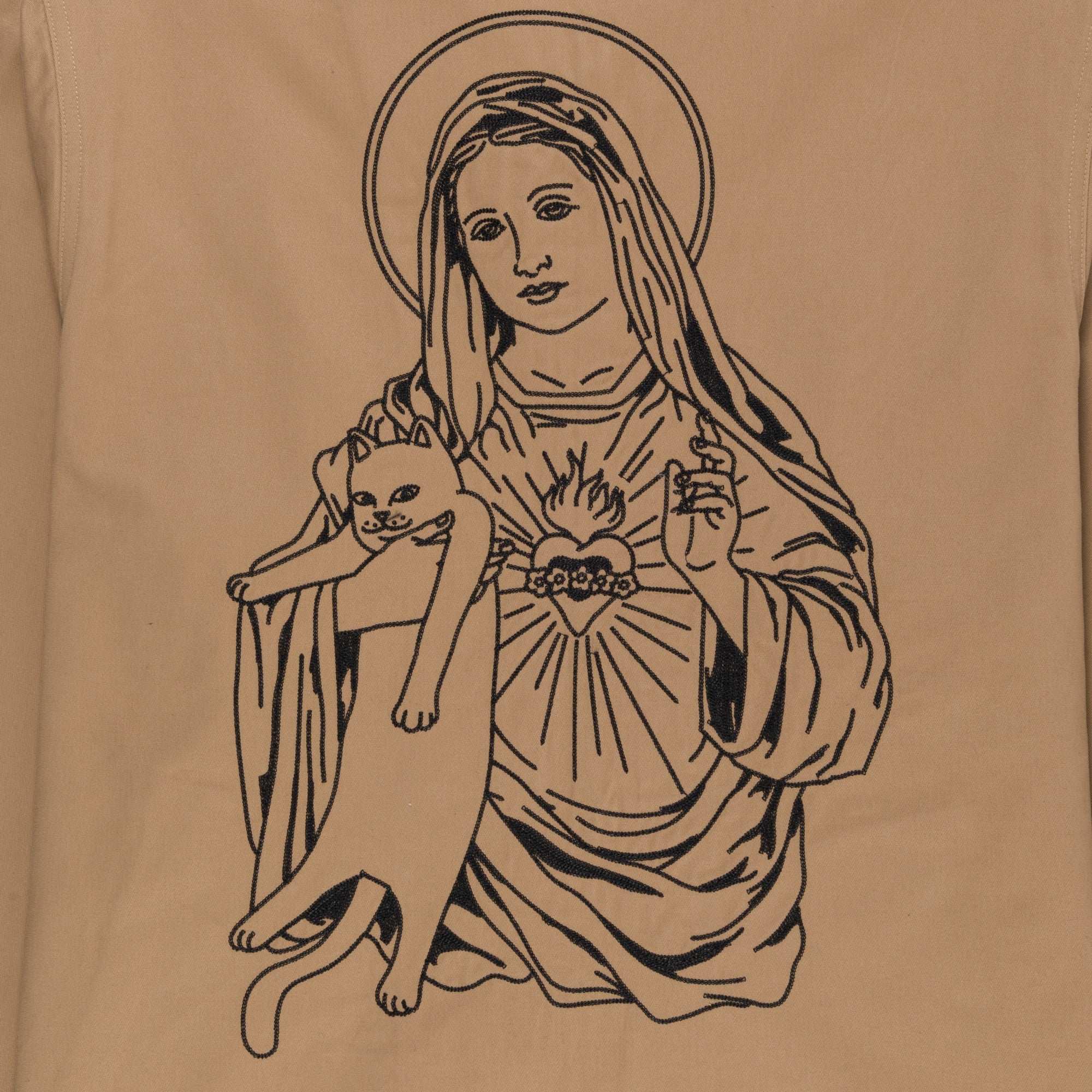 RIPNDIP Mother Mary Work Jacket (Tan)