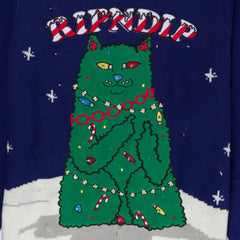 378731 Litmas Tree Light Up Knit Sweater (Navy)