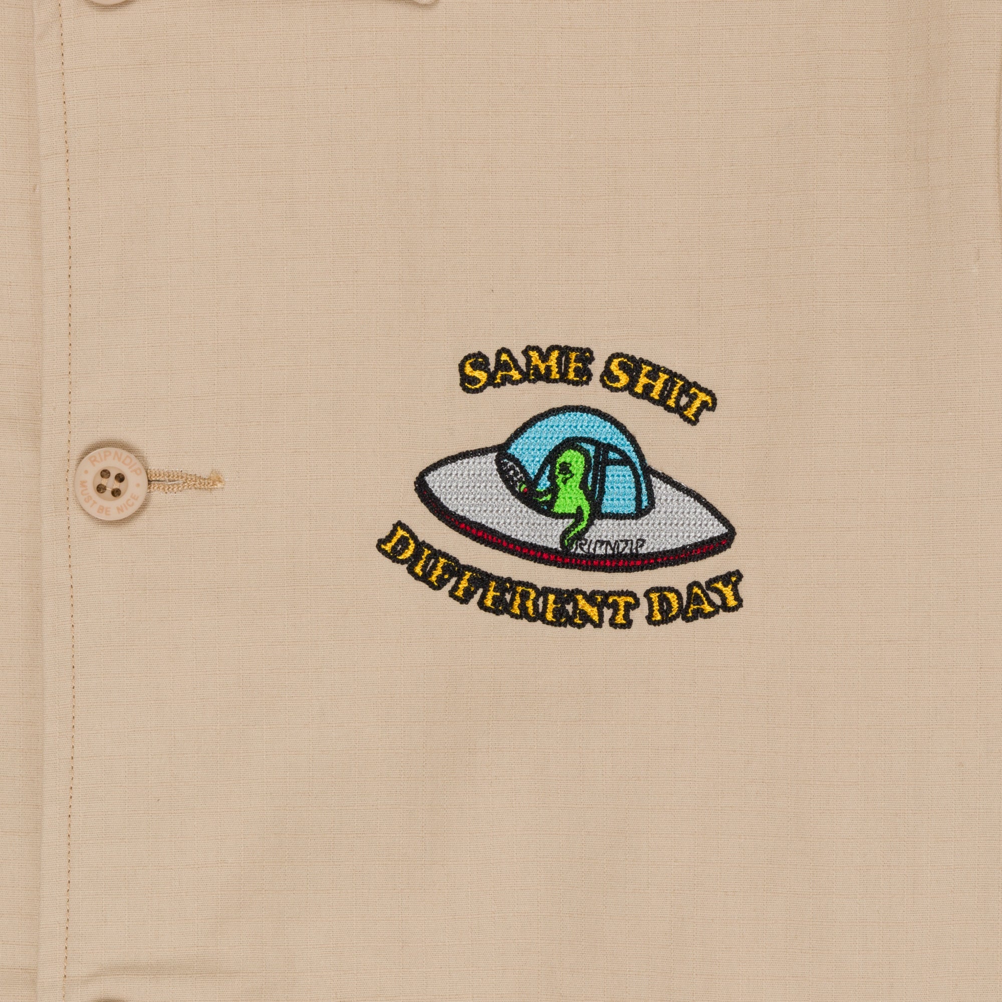 RIPNDIP Same Shit Different Day Military Jacket (Khaki)