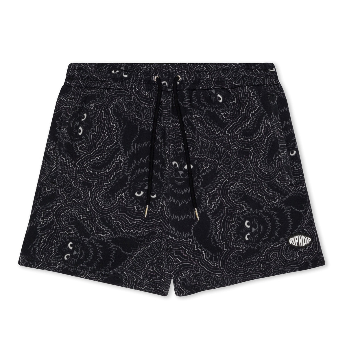 RIPNDIP Big Pussy Energy Womens Sweat Shorts (Black)