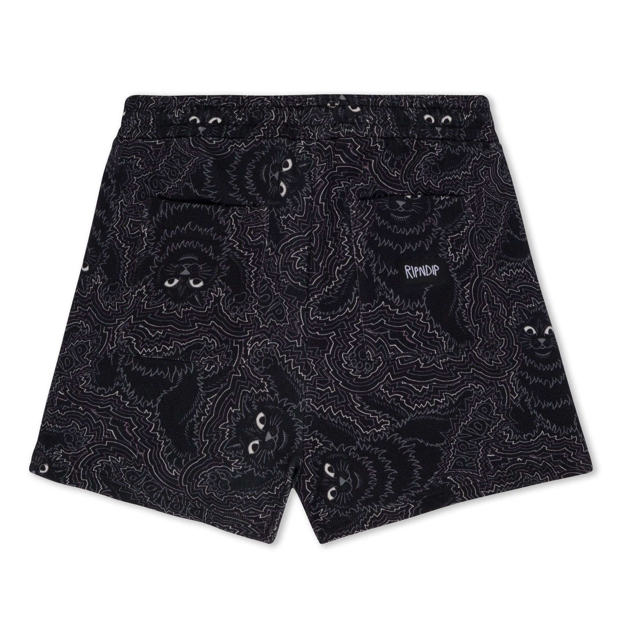 RIPNDIP Big Pussy Energy Womens Sweat Shorts (Black)