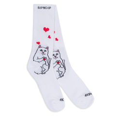 RIPNDIP Nermal Loves Socks (White)
