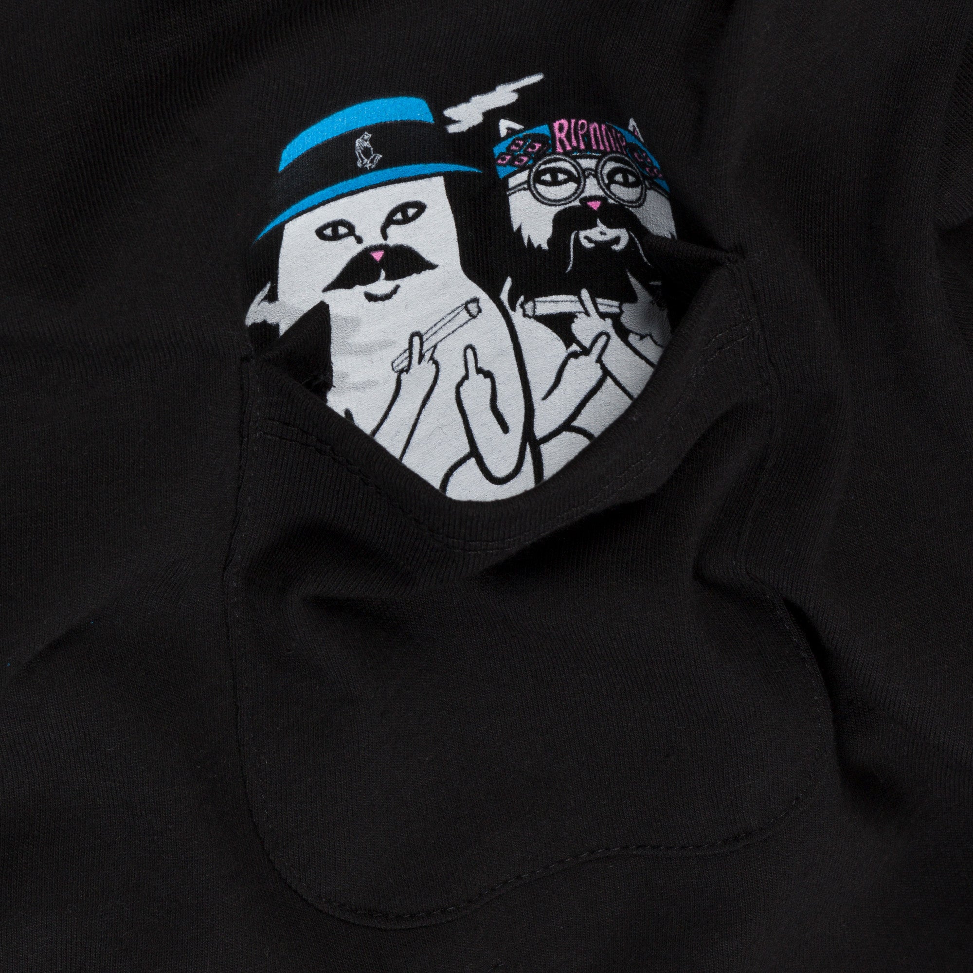 RIPNDIP Cheech and Nerm Pocket Tee (Black)