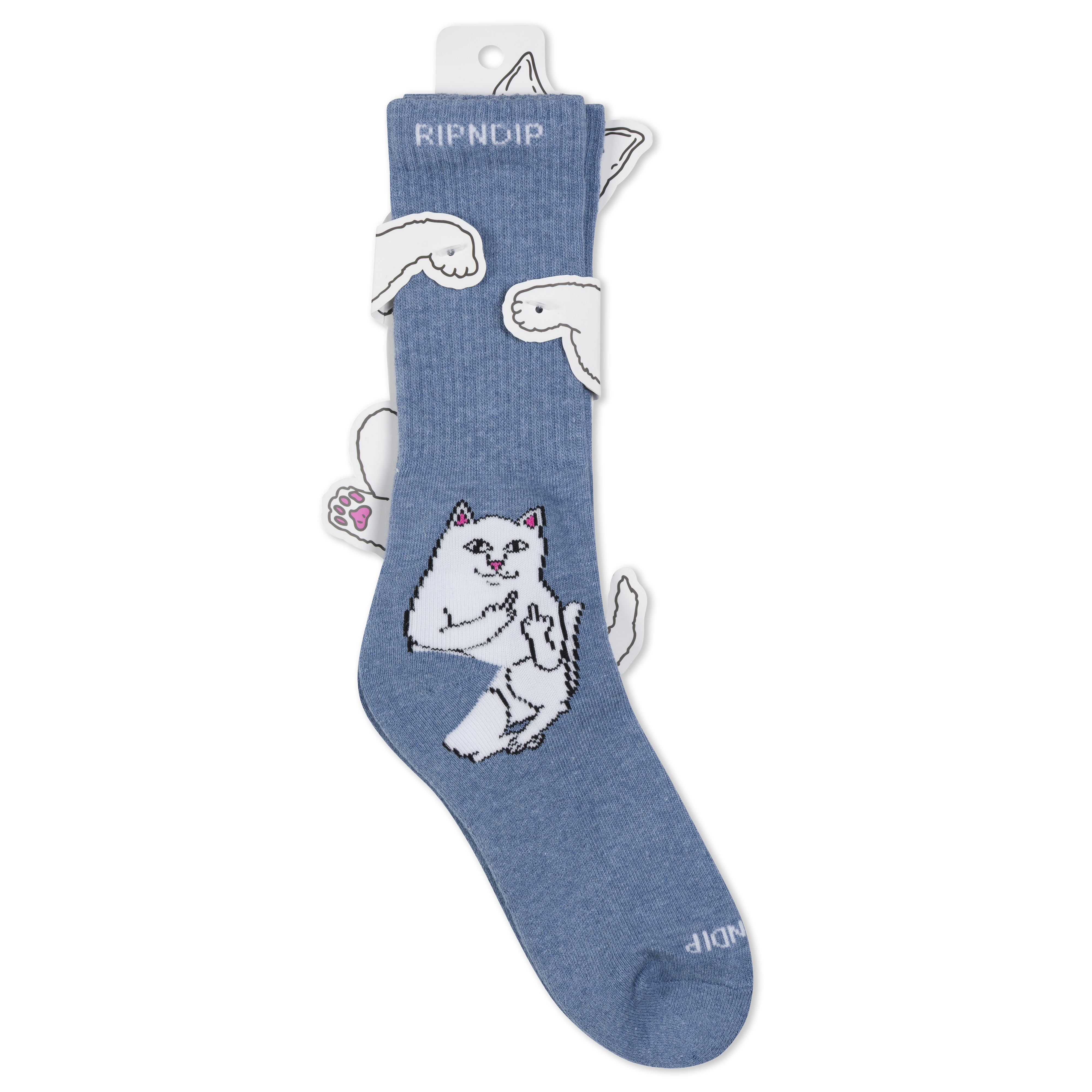 RIPNDIP Lord Nermal Socks (Slate Heather)