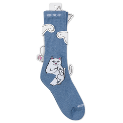 RIPNDIP Lord Nermal Socks (Slate Heather)