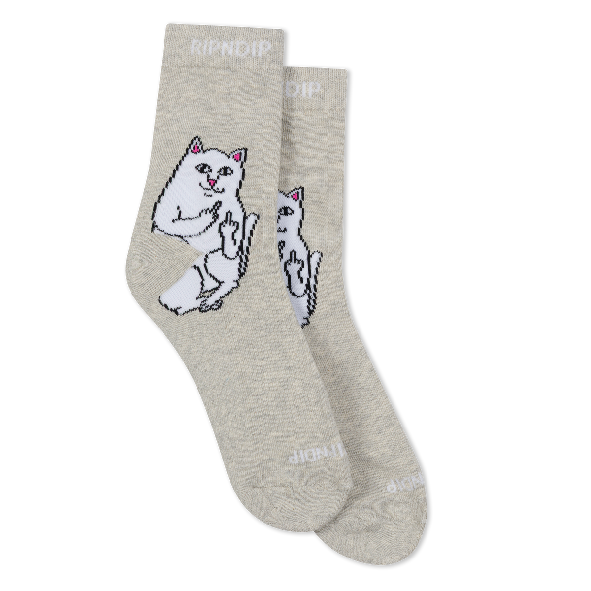 RIPNDIP Lord Nermal Mid Sock (Ash Heather)