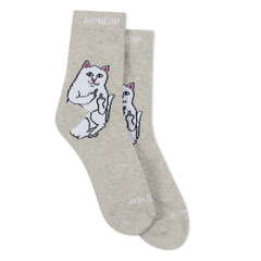 RIPNDIP Lord Nermal Mid Sock (Ash Heather)