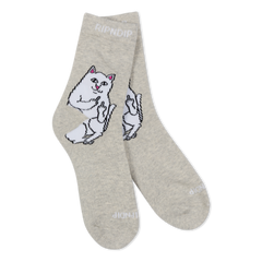RIPNDIP Lord Nermal Mid Sock (Ash Heather)