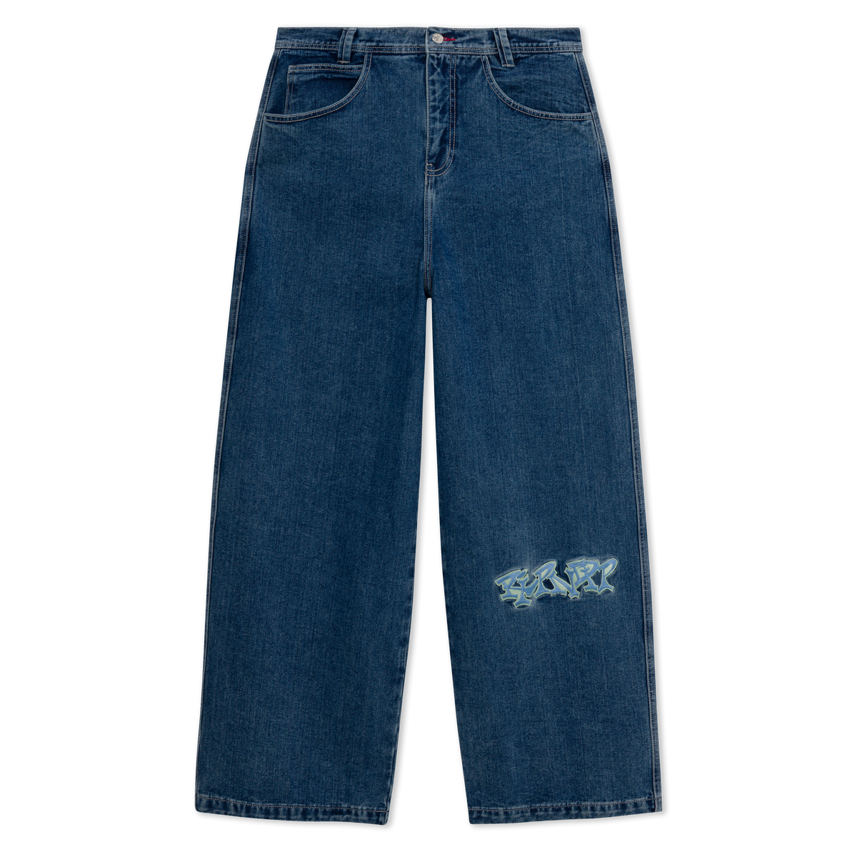RIPNDIP Ace Ultra Wide Leg Pants (Medium Wash)