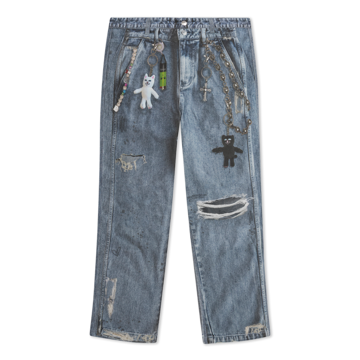 RIPNDIP Real Straight Leg Denim Pants (Light Wash)