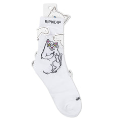 RIPNDIP Lord Nermal Blossom Mid Socks (White)