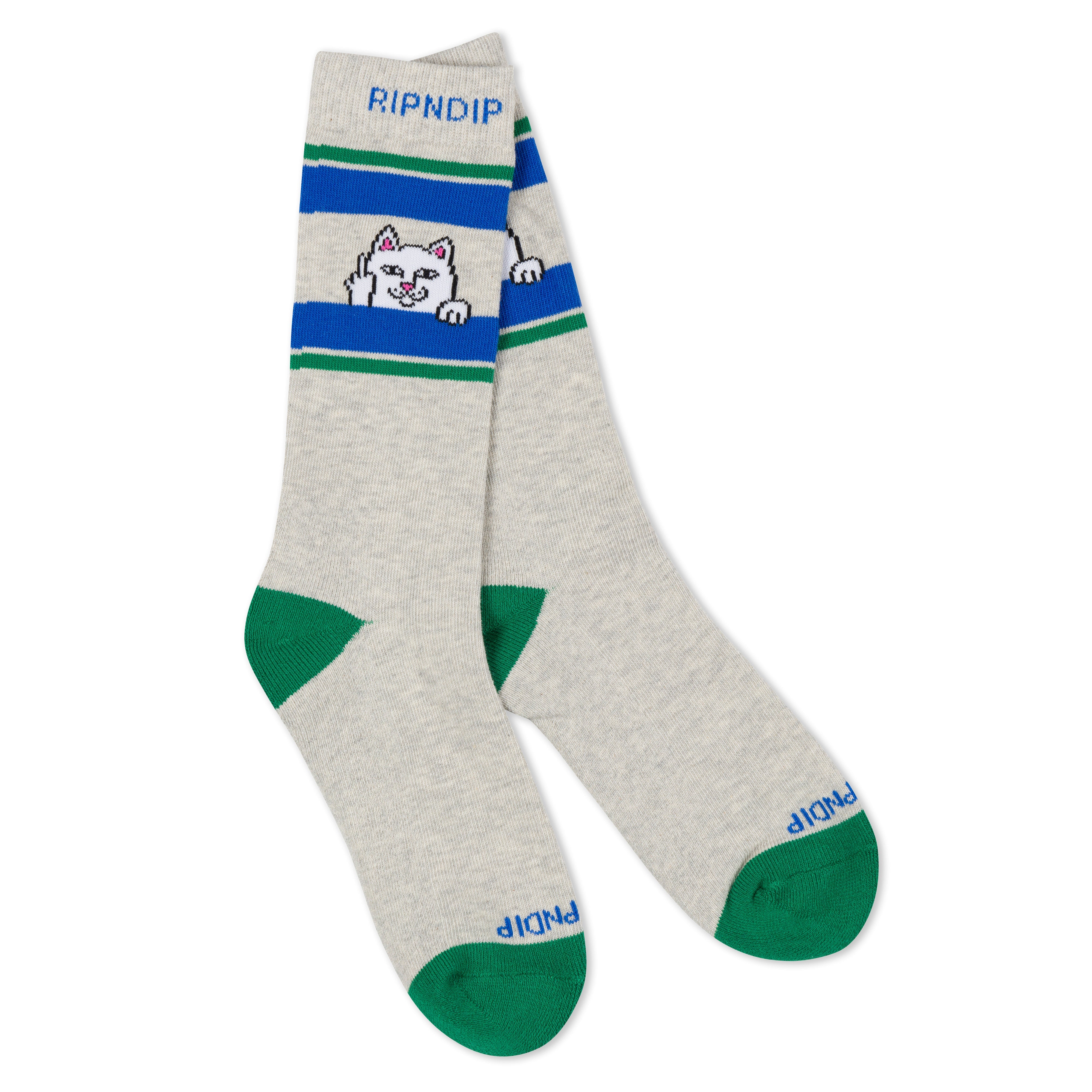 RIPNDIP Peeking Nermal Socks (Ash Heather)