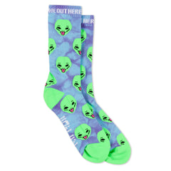 RipNDip We Out Here Socks (Purple Tie Dye)