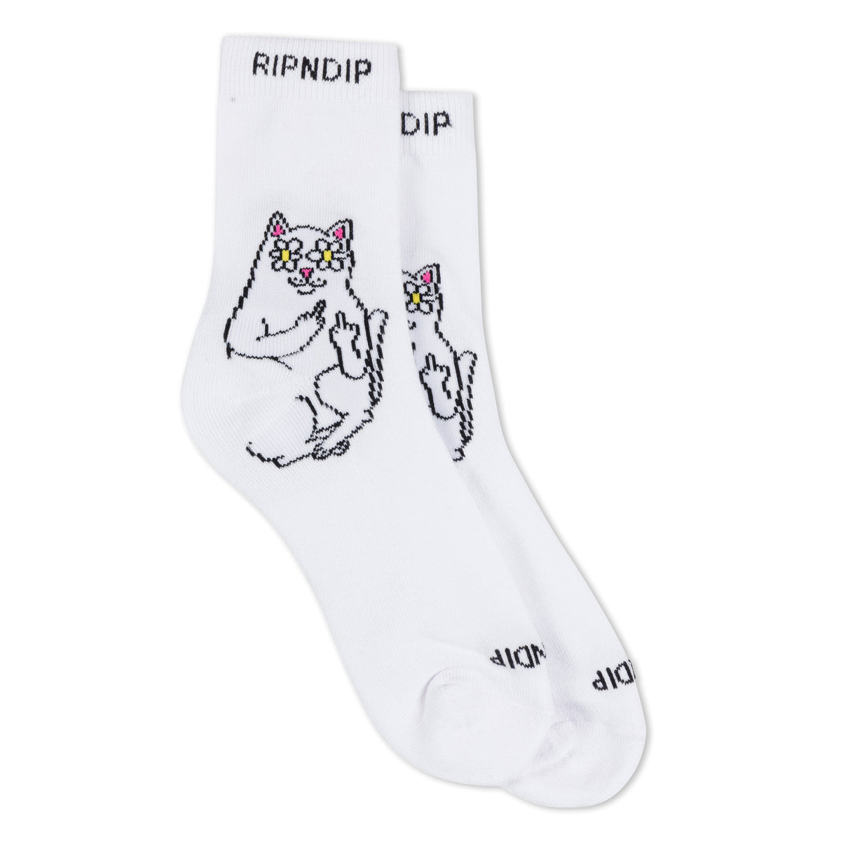RIPNDIP Lord Nermal Blossom Mid Socks (White)