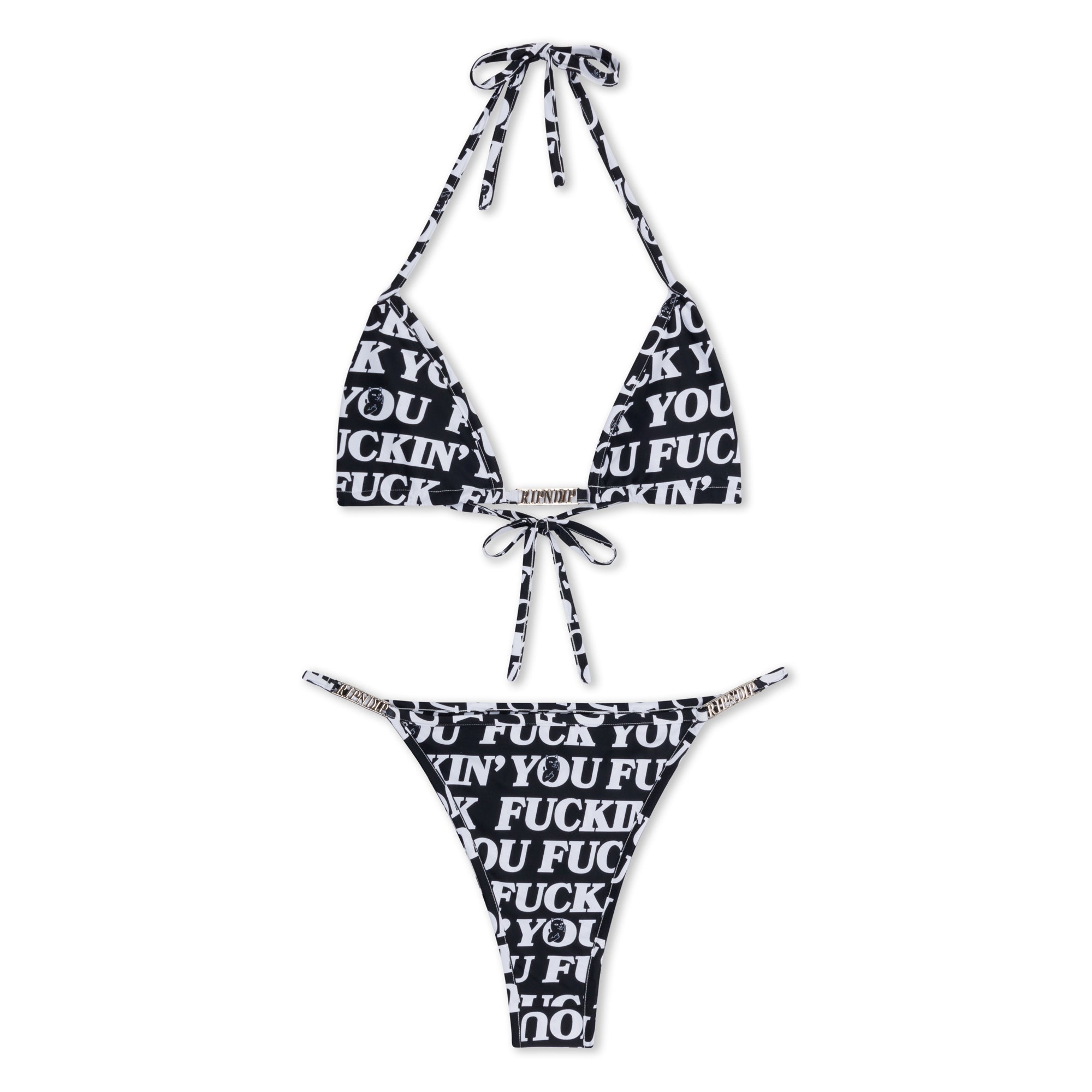 RIPNDIP Fuckin Fuck 2 Piece Bikini (Black)