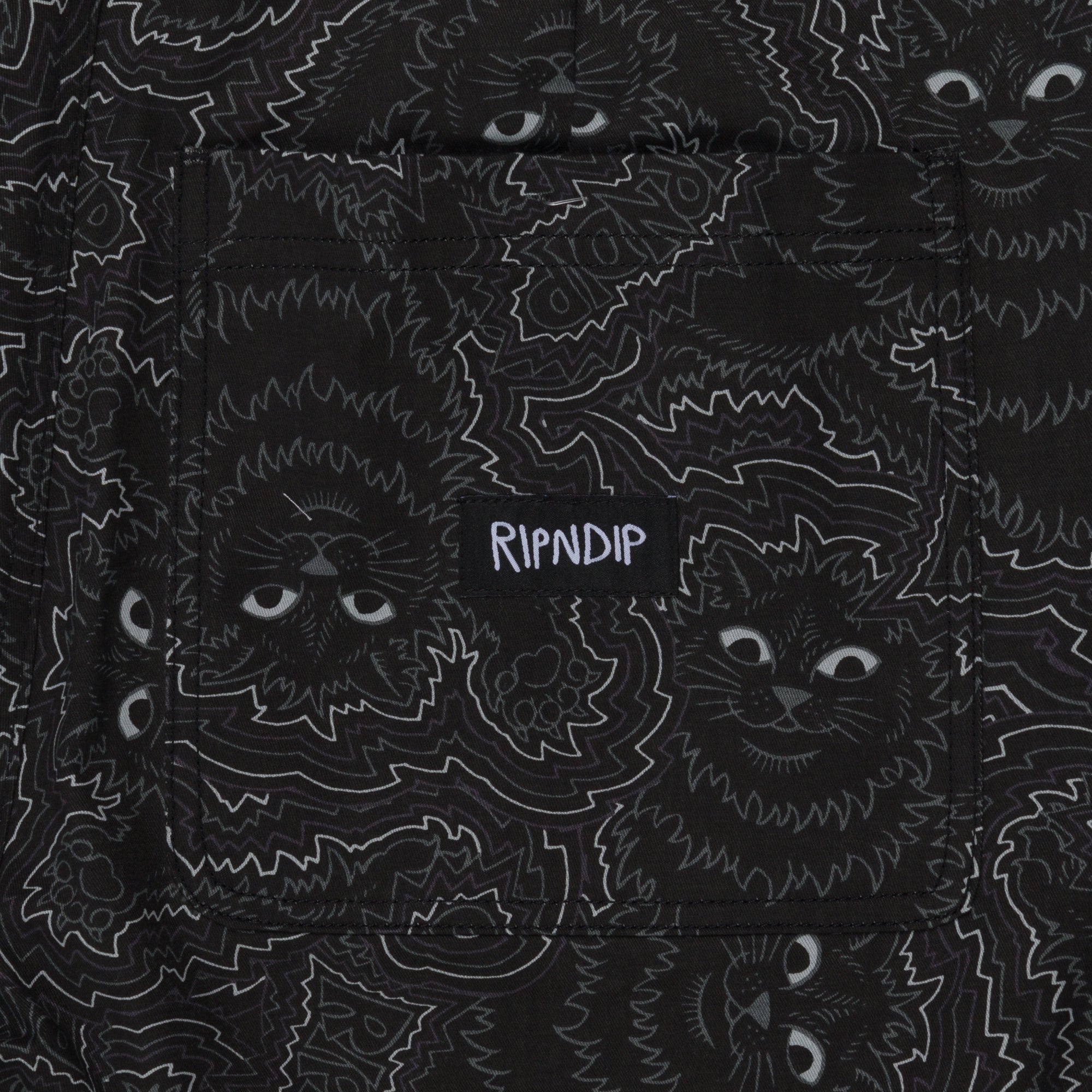 RIPNDIP Big Pussy Energy Wide Leg Pants (Black)