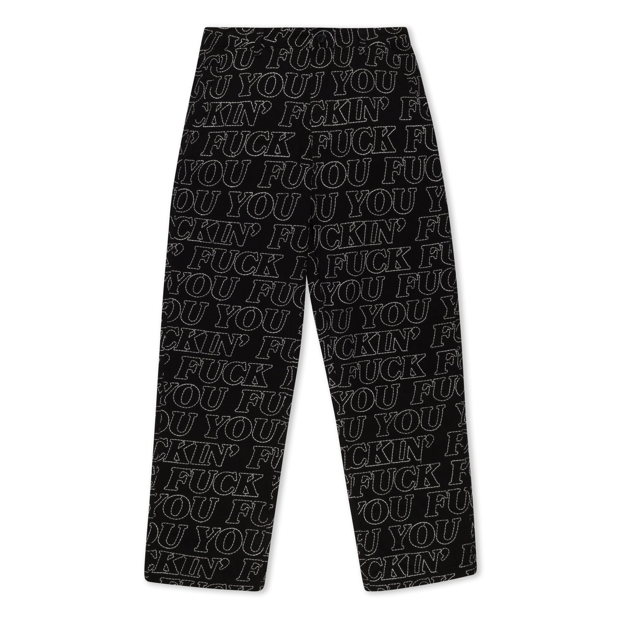 RIPNDIP Fuckin Fuck Quilted Wide Leg Pants (Black)