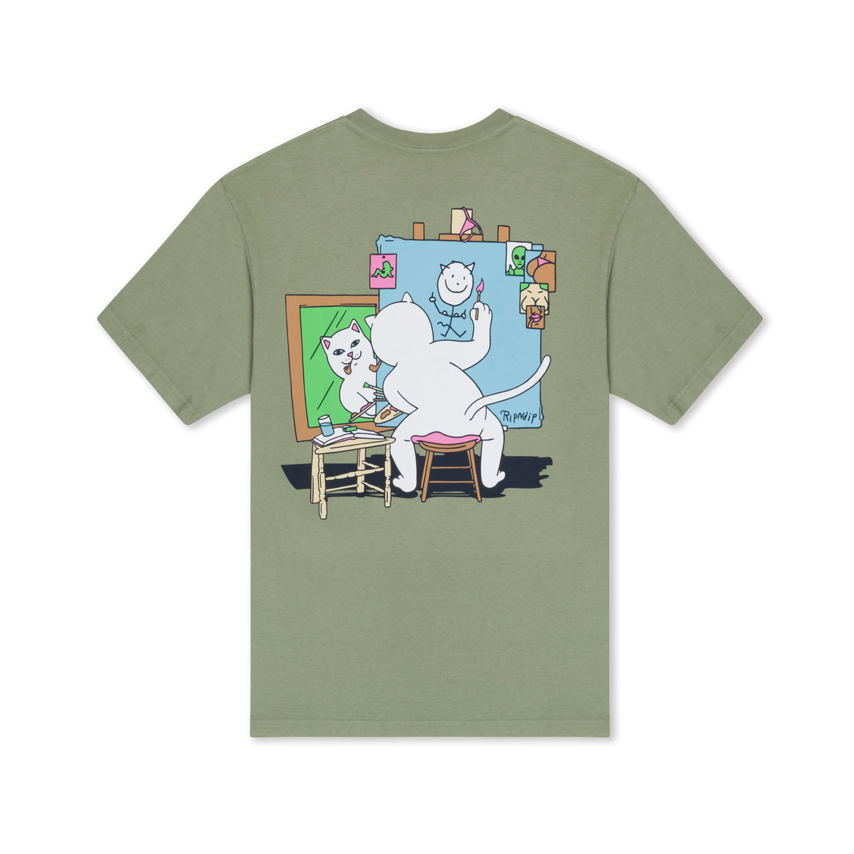 RIPNDIP Nerman Rockwell Tee (Dusty Olive)