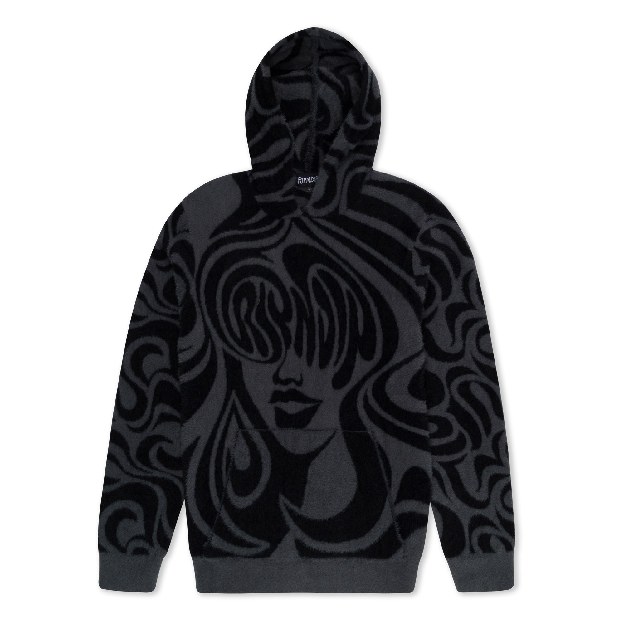 RIPNDIP Beautiful Fomo Mohair Hoodie (Black)