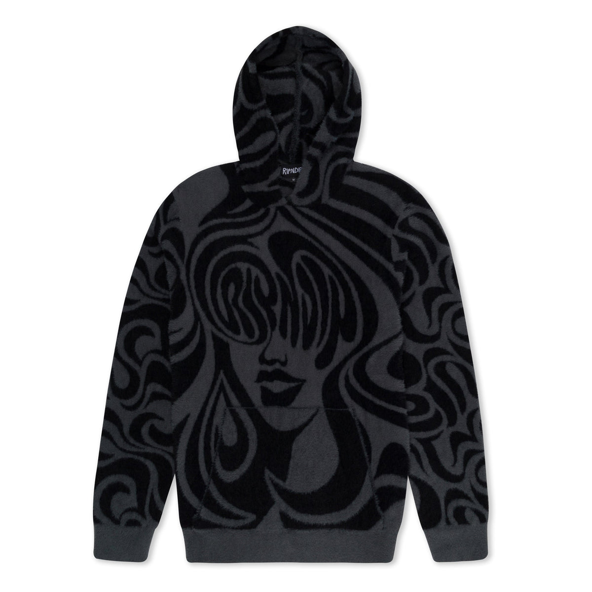 RIPNDIP Beautiful Fomo Mohair Hoodie (Black)