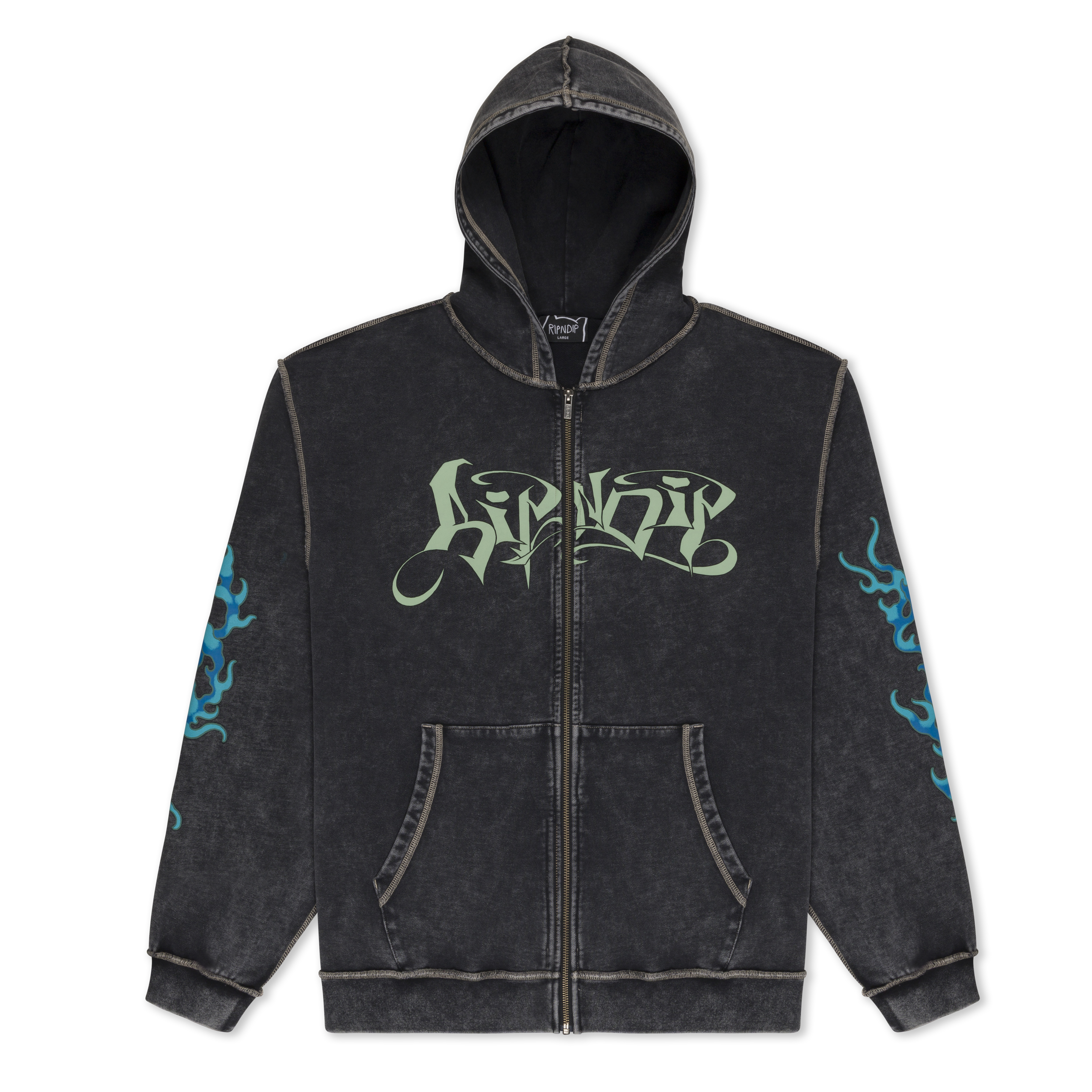 RIPNDIP Squabble Up Hoodie (Black Vintage Wash)