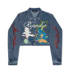 RIPNDIP Travis Cropped Denim Jacket (Light Wash)