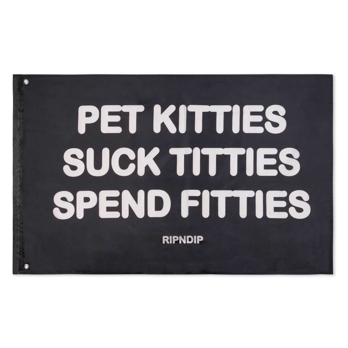 RIPNDIP Pet Kitties Flag (Black)
