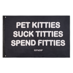 RIPNDIP Pet Kitties Flag (Black)