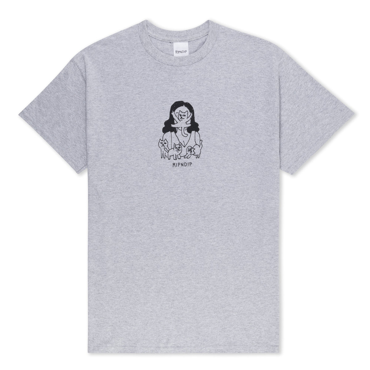 378723 Cat Lady Tee (Ash Heather)