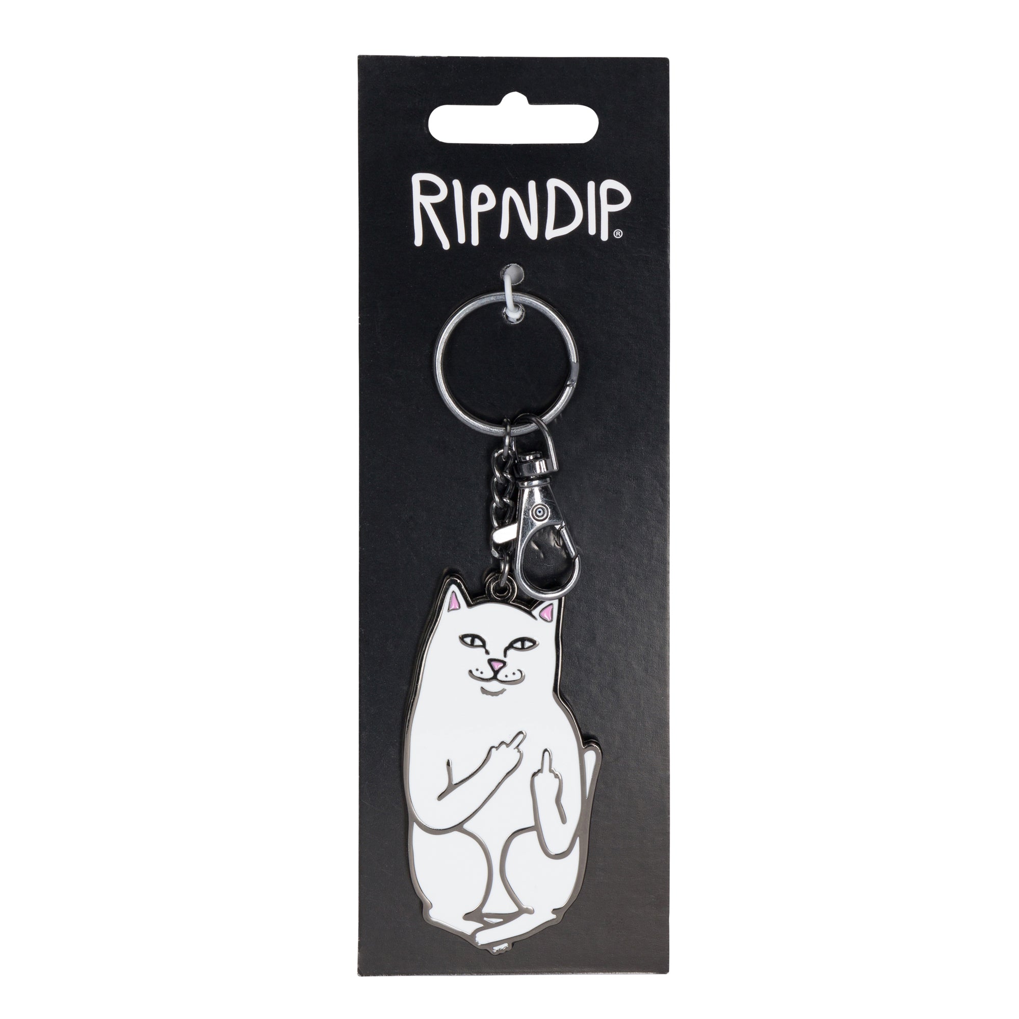 RIPNDIP Lord Nermal Keychain (White)