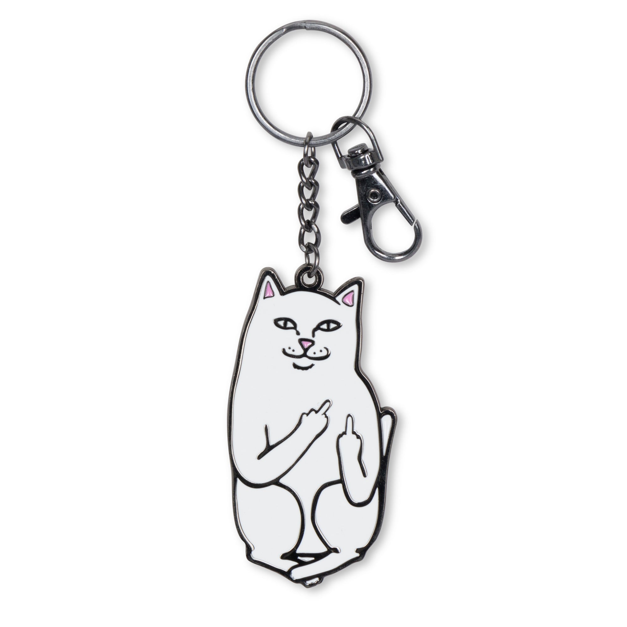 RIPNDIP Lord Nermal Keychain (White)
