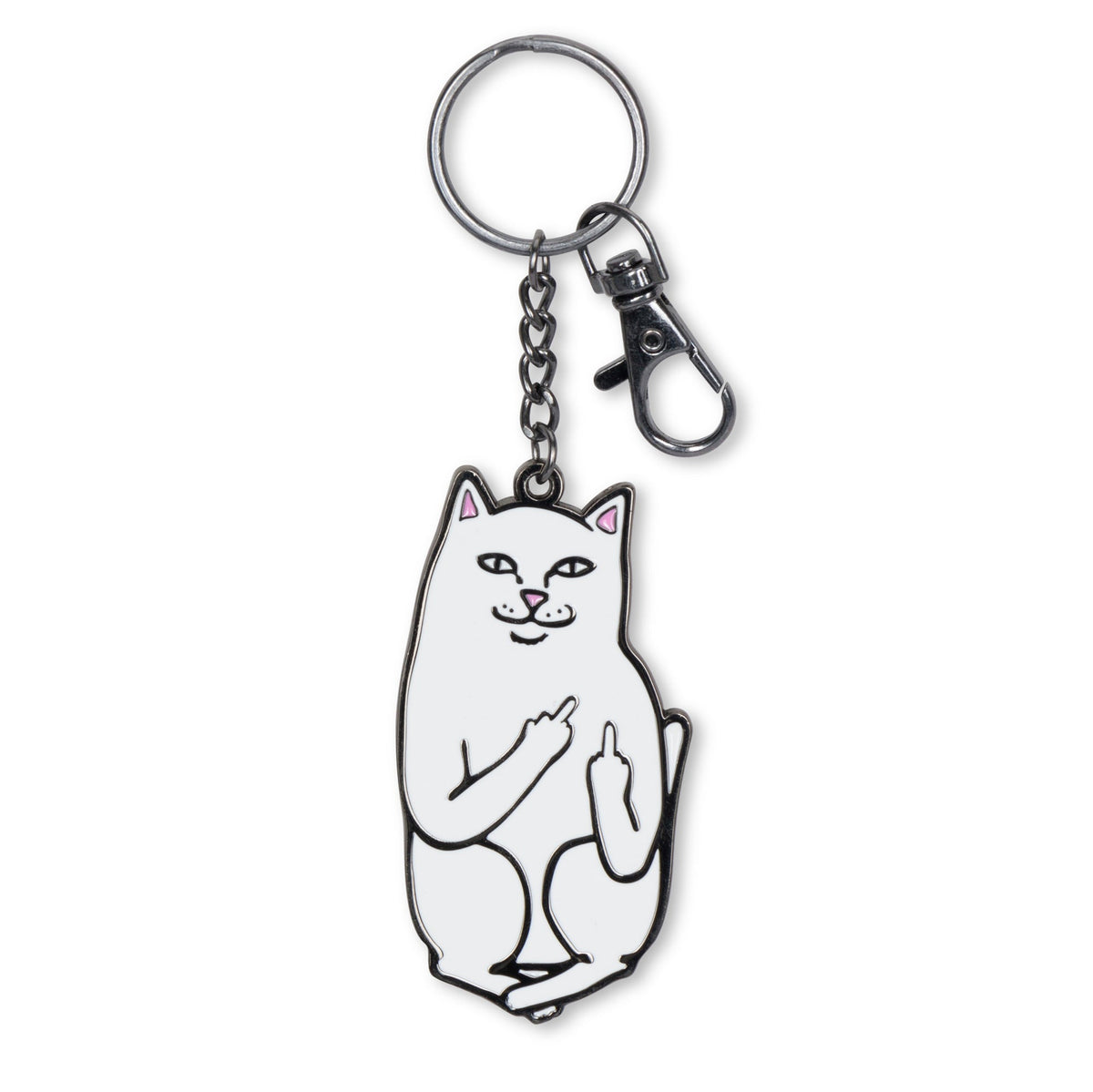 RIPNDIP Lord Nermal Keychain (White)